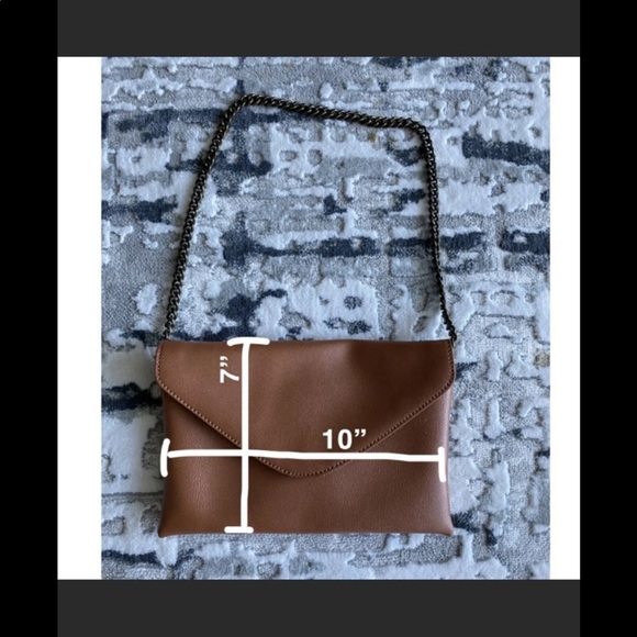 Nwt banana republic brown leather classic clutch - Picture 9 of 9